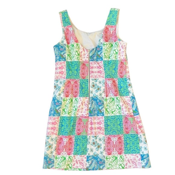 Kaeli Smith coastal patchwork sleeveless sheath dress size 10 - Picture 6 of 7